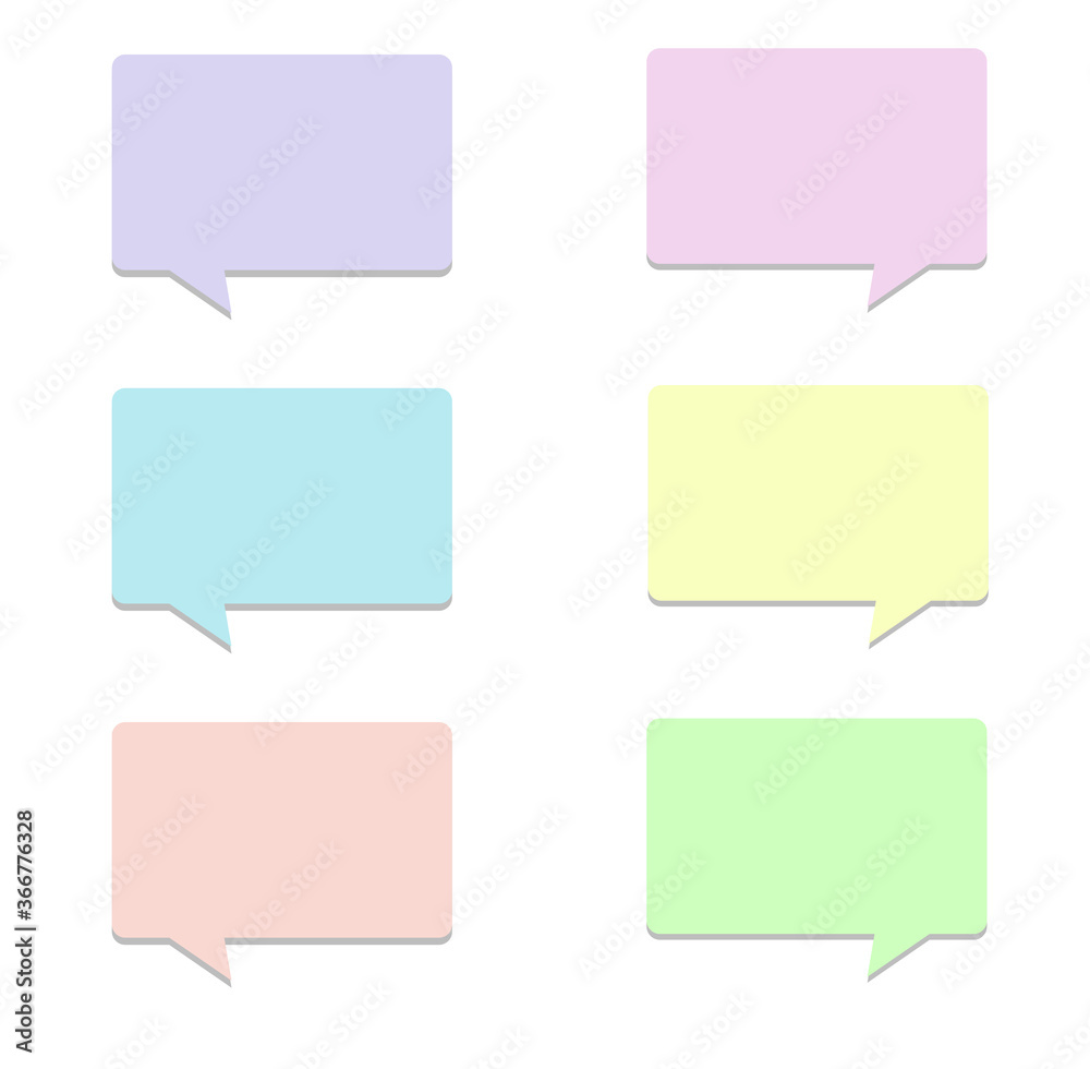 vector illustration Set of pastel text speed bubble vector illustration Set of pastel text speed bubble