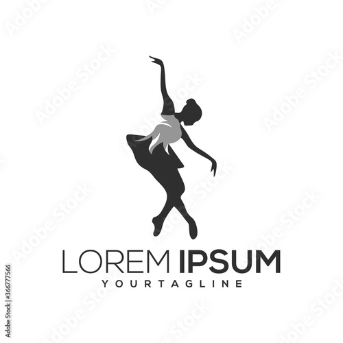 awesome dance logo vector abstract