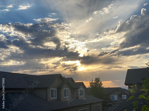 Sunset on the roof