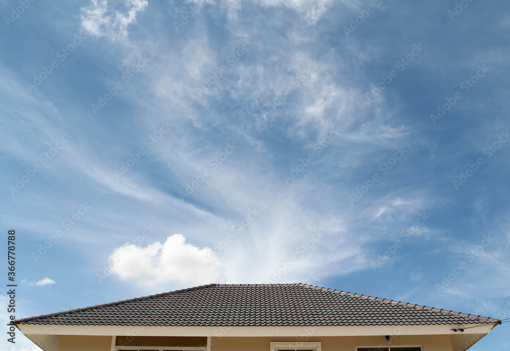 External view of the modern detached house. External view of the modern detached house.