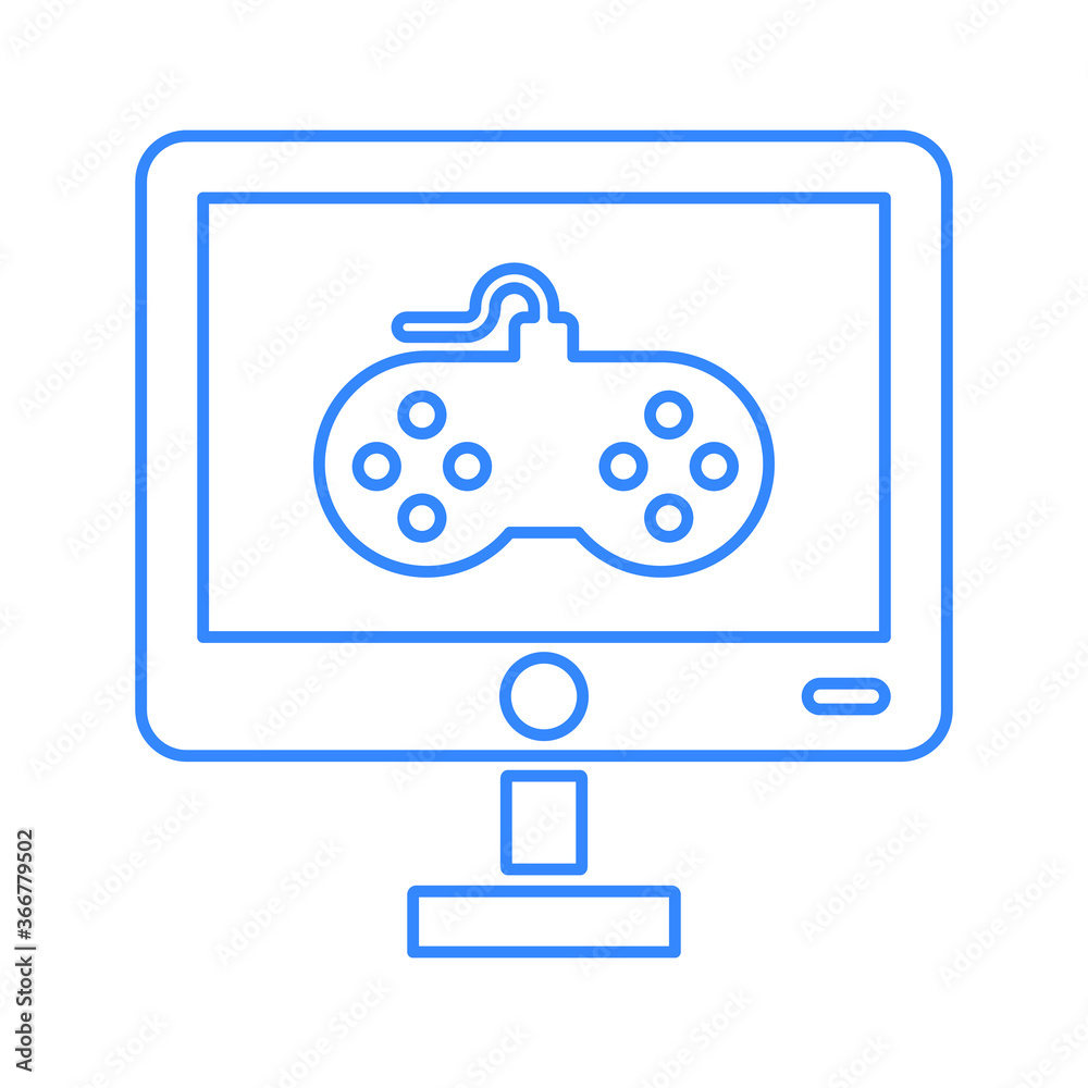 Game Developing line icon / outline vector Game Developing line icon / outline vector