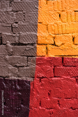 Colorful brick wall as background, texture