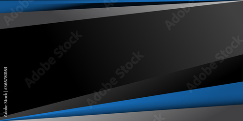 Blue black metal geometric technological presentation background. Template brochure and layout design