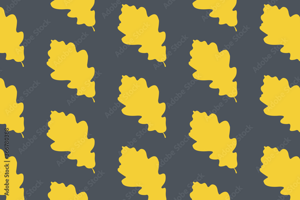 oak leaf seamless pattern vector