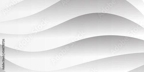Abstract modern white and gray gradient curved shape with halftone dotted background design