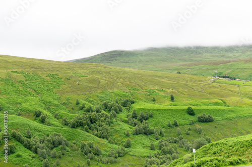 Fields in the Highland of Scotland