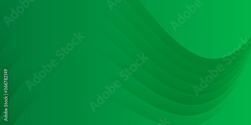 Abstract fluid green wave banner vector background illustration. Fresh green paper waves abstract banner design. Elegant wavy vector background