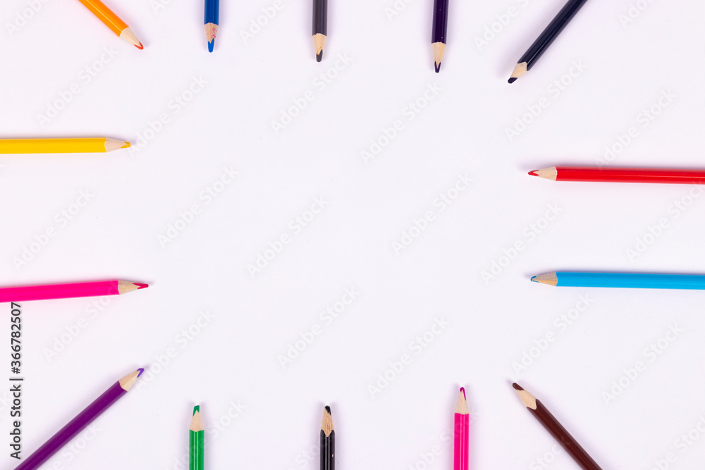Back to school background with supplies and paper leaves, copy-space. Back to school background with supplies and paper leaves, copy-space.