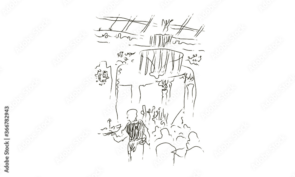 Obraz premium Dans le restaurant