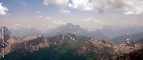 panorama of the mountains, the famous Alpine Dolomites in Italy