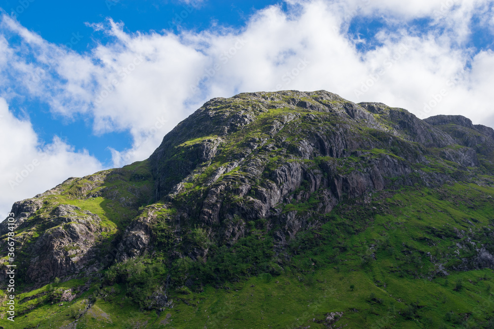 mountain landscape with clouds