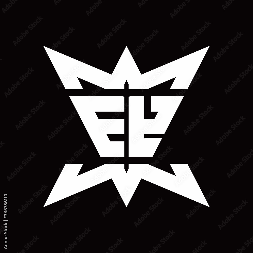 EY Logo monogram with crown up down side design template EY Logo monogram with crown up down side design template