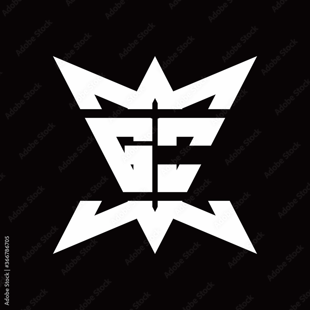 GO Logo monogram with crown up down side design template GO Logo monogram with crown up down side design template