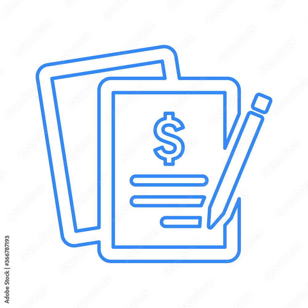 Contract sign line icon / outline vector Contract sign line icon / outline vector