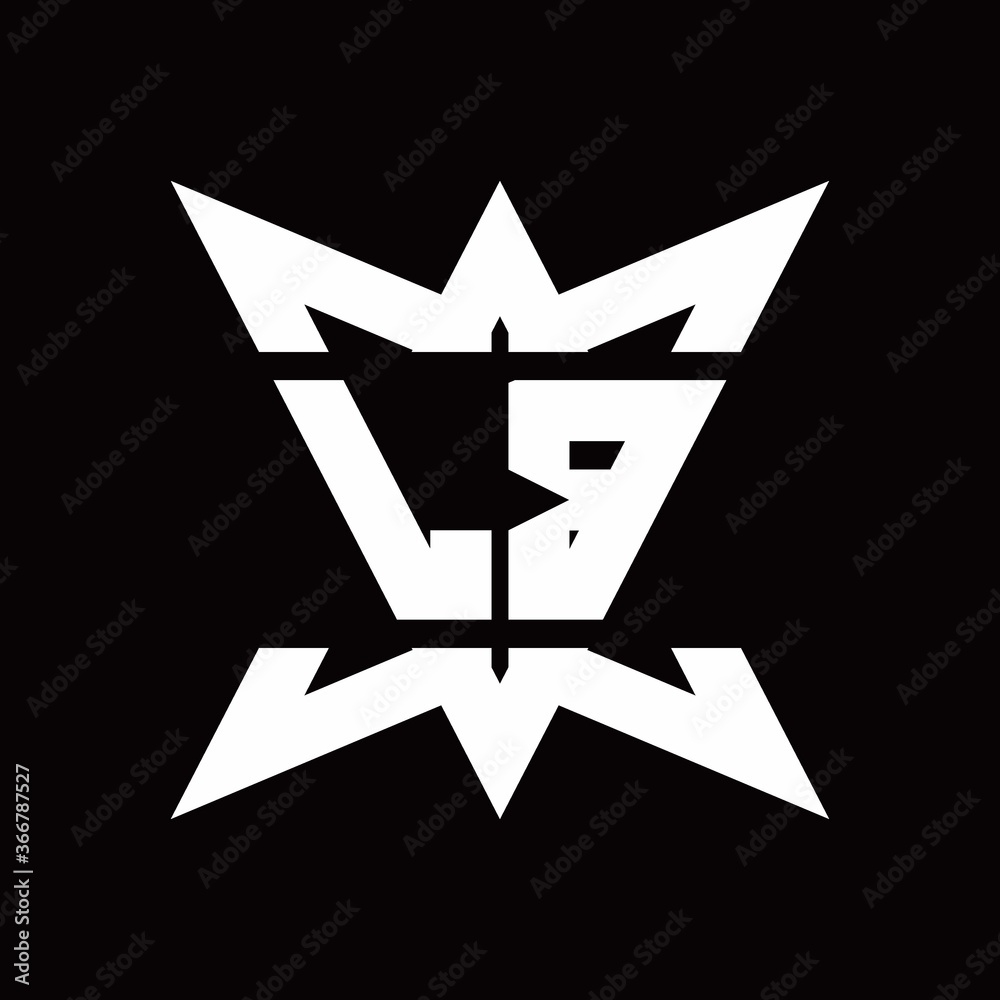 LB Logo monogram with crown up down side design template LB Logo monogram with crown up down side design template