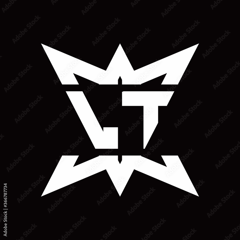 LT Logo monogram with crown up down side design template LT Logo monogram with crown up down side design template