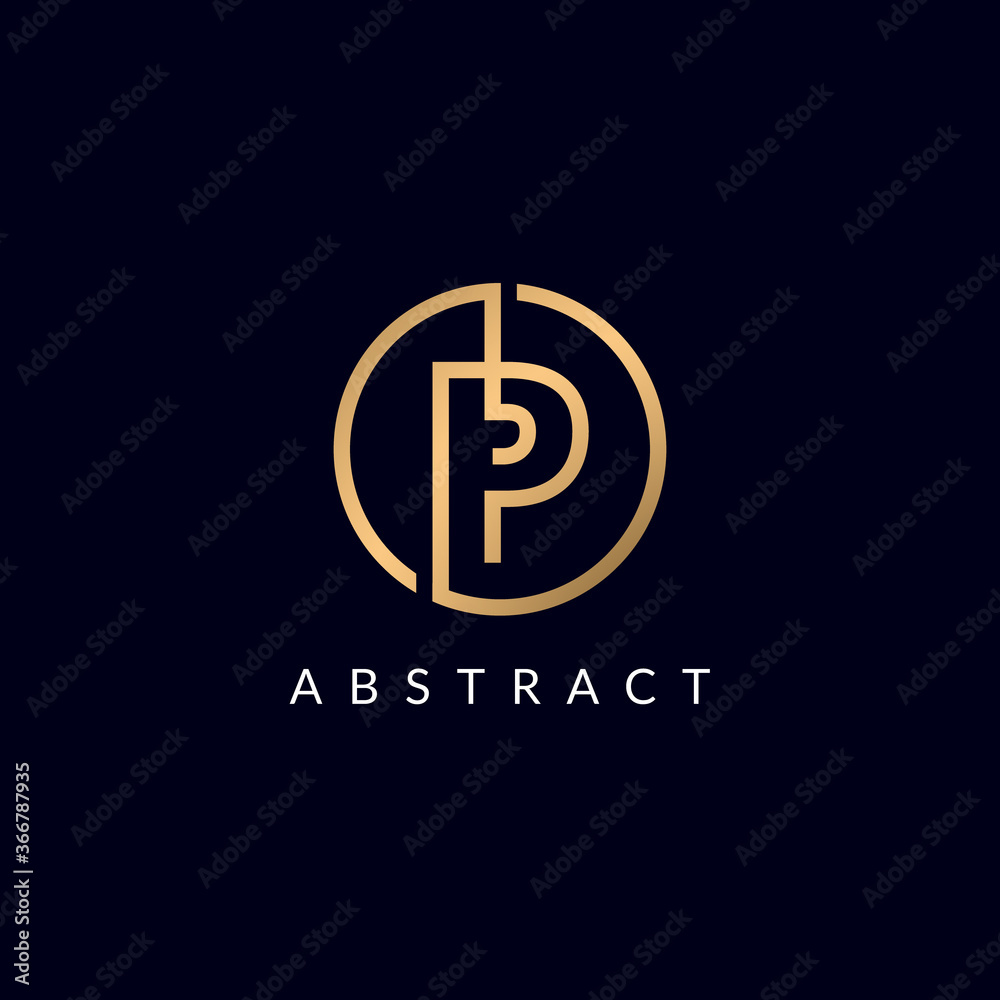 Initial letter p logo rounded shape icon Vector design
Initial letter p logo rounded shape icon Vector design
