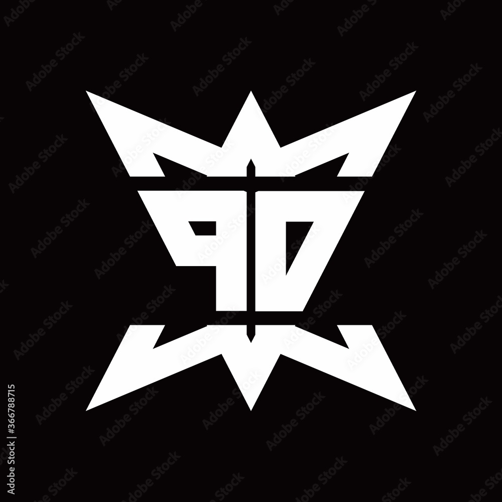 PD Logo monogram with crown up down side design template PD Logo monogram with crown up down side design template