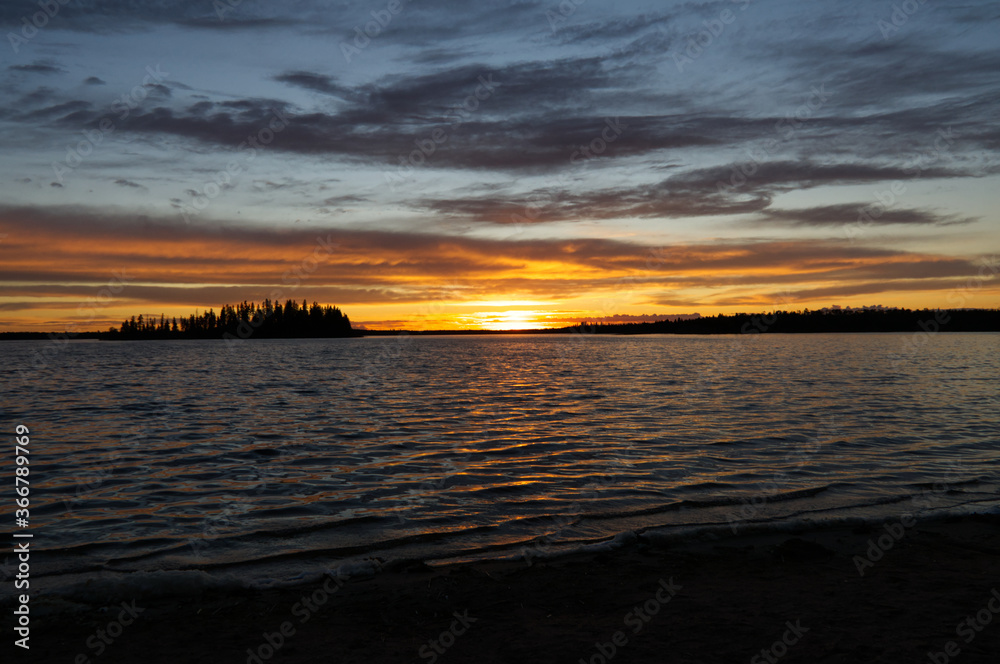 Sunset at Elk Island National Park