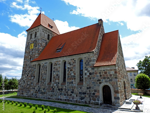 built in 1924, the Catholic Church of the Assumption of the Blessed Virgin Mary in Kalinowo in Warmia and Masuria in Poland