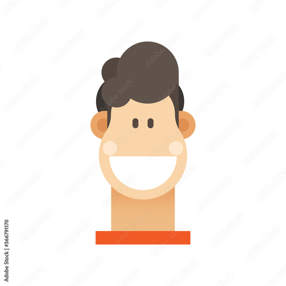 Flat design man character vector illustration isolated on white background