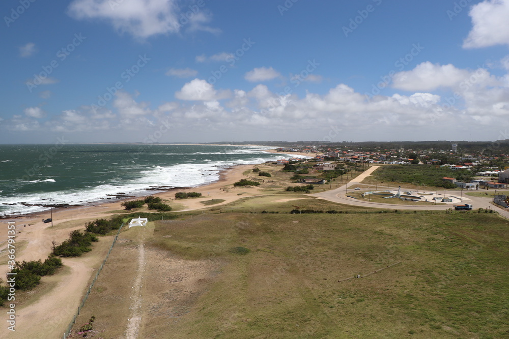 Partial view of La Balconada beach, on the Emerald Coast