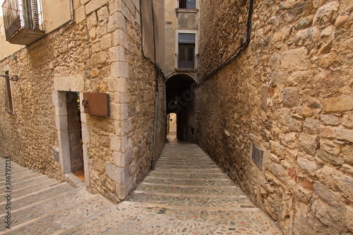 Fototapeta Naklejka Na Ścianę i Meble -  Architecture in old town of Girona,Catalonia,Spain,Europe
