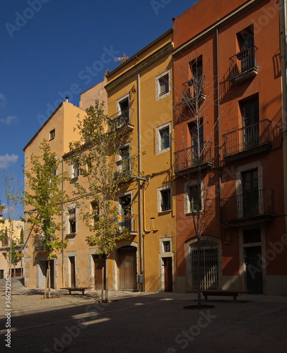 Architecture in Girona  Catalonia  Spain  Europe 