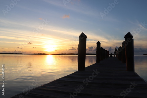 sunset on the pier