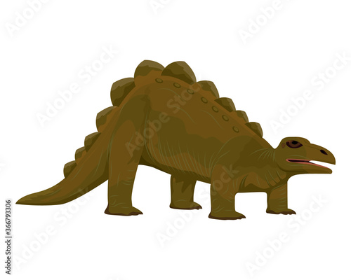 isolated dinosaur on white background vector design