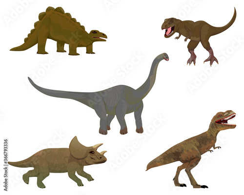 isolated dinosaur on white background vector design