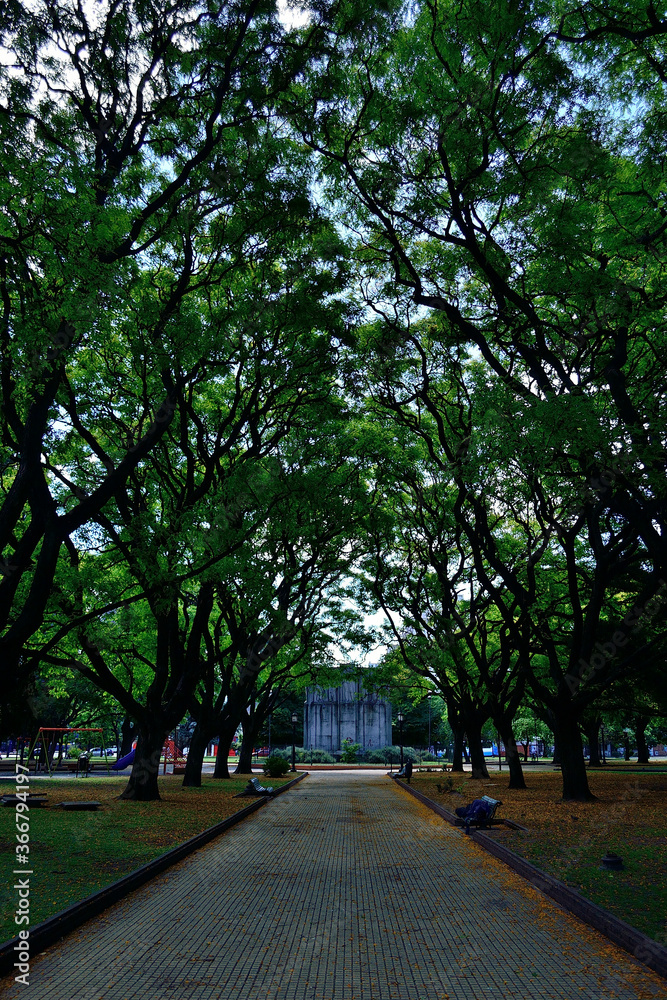 
Departures through the city of La Plata, in Argentina, in the summer season, very sunny days, and few people, beautiful landscapes with contrasts and strong colors by the sun.