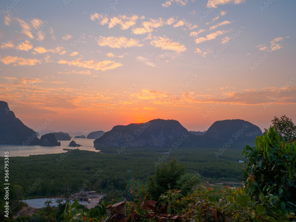 View of dawn from Samet nangshe viewpoint