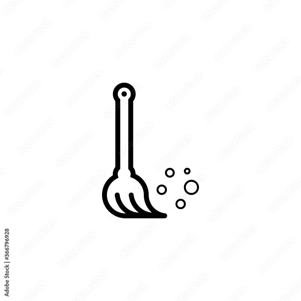 Broom cleaning  icon vector design