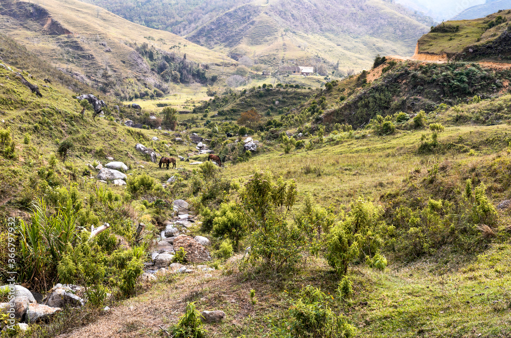 Naklejka premium paisaje montañoso