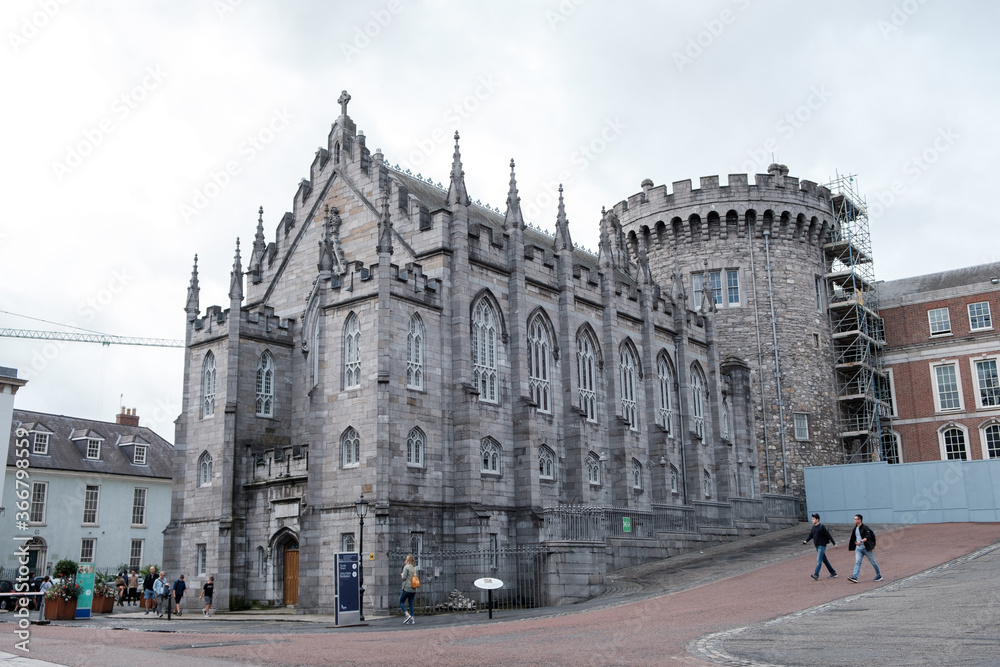 Dublin - August 2019: castle of Dublin