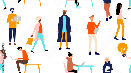 Different people illustration. Life style