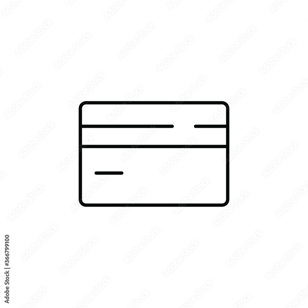 Credit card line icon on the background. Credit card line icon on the background.