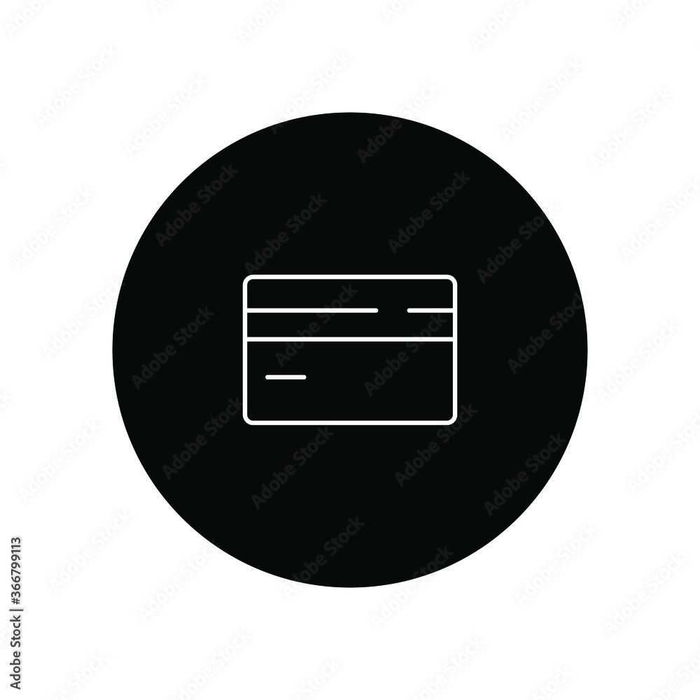 Credit card line icon on the background. Credit card line icon on the background.