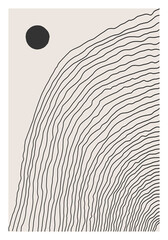 Papier peint photo Minimaliste art Lignes abstraites minimalistes dessinées main  © C Design Studio
