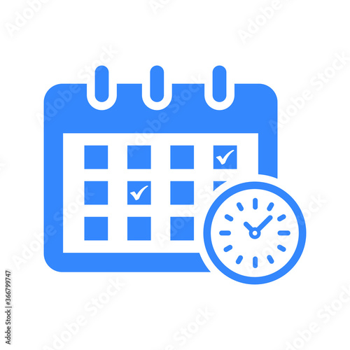 Appointment, schedule icon / blue color