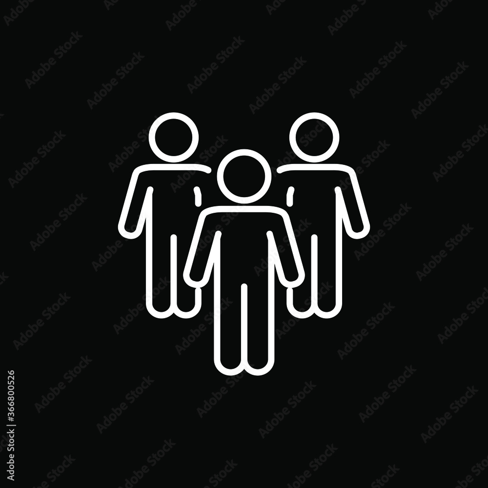 Group of people line icon. Group of people line icon.