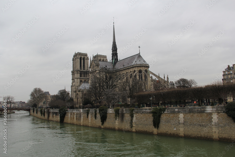 Notre Dame cathedral in Paris before the fire