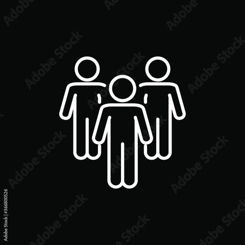 Group of people line icon.