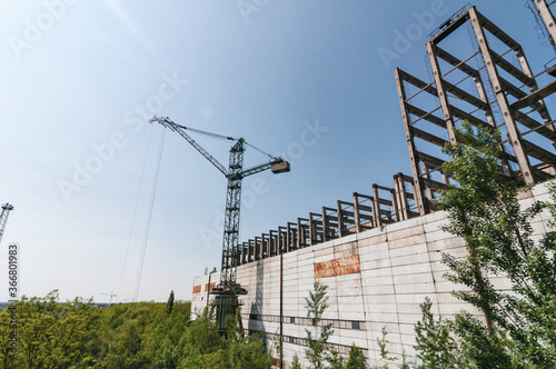 Vászonkép Reactors building 5 and 6 in Pripyat, Chernobyl exclusion Zone