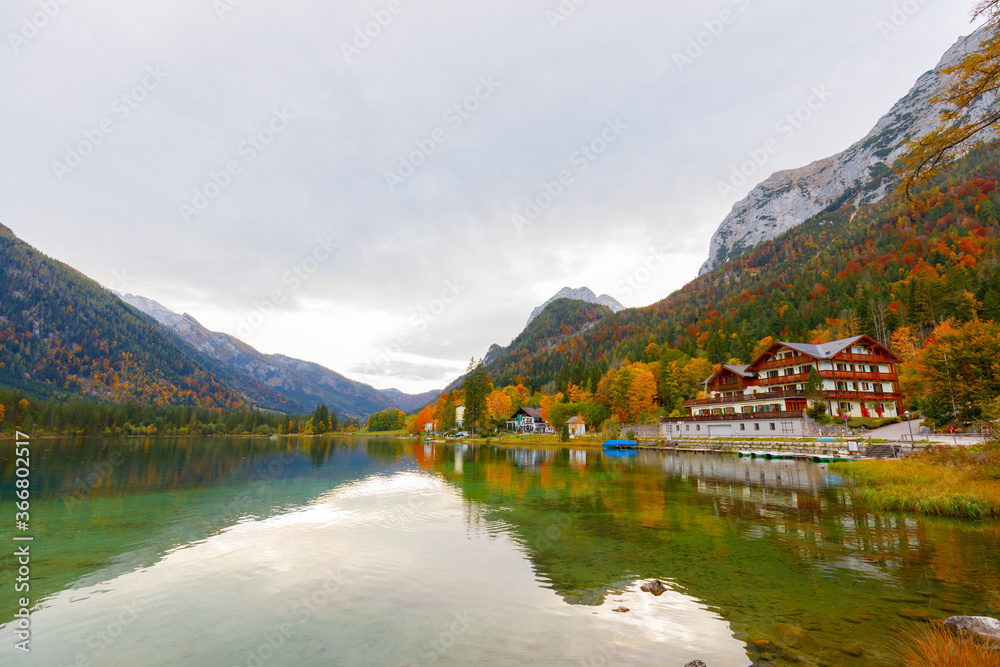 Lake hintersee in fall