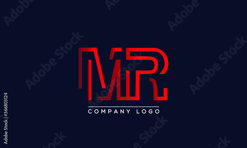 Creative Letters MR Logo Design Vector Template. Initial Letters MR Logo Design