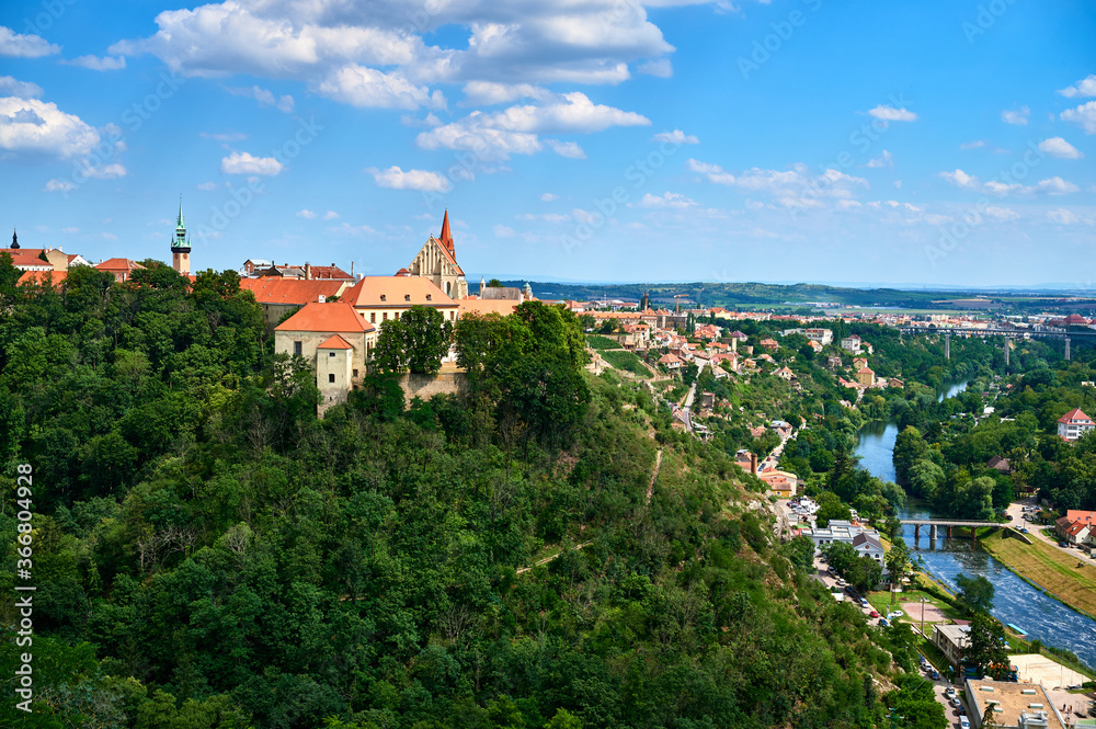 panorama of city Znojmo in south of Czech republic