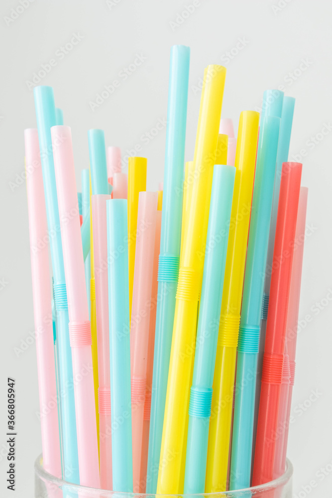 Colourful straws arranged in a vibrant display. Colourful straws arranged in a vibrant display.