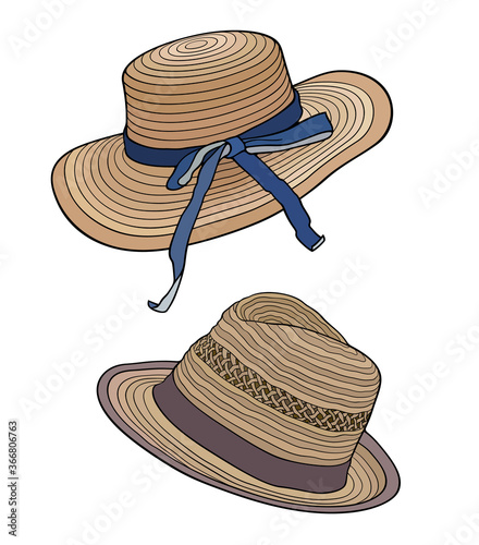 Hand drawn Hat cartoon vector